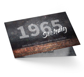 Geburtstagseinladung zum 60. Geburtstag Jahreszahl