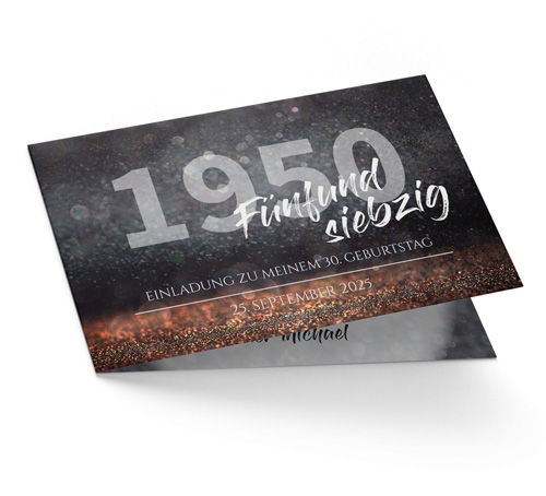 Einladung zum 75. Geburtstag Jahreszahl