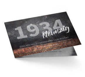 Einladung zum 90. Geburtstag Jahreszahl