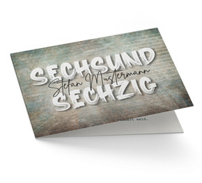 Einladungskarte zum 66. Geburtstag Schnapszahl