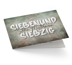 Einladung zum 77. Geburtstag Schnapszahl