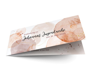 Einladungskarte Jugendweihe Aquarell