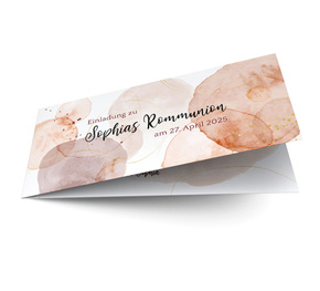 Einladungskarte Kommunion Aquarell