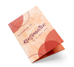 Einladungskarte Konfirmation Farbenfroh