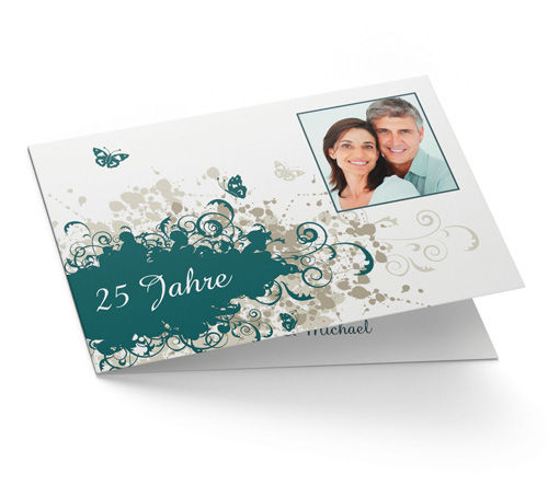 Einladung Silberhochzeit Vintage Herbst