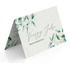 Einladungskarte zum 40. Geburtstag Floral