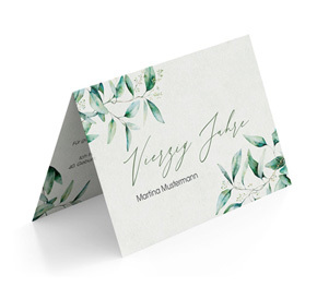 Einladungskarte zum 40. Geburtstag Floral