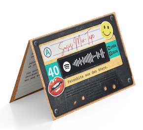 Einladungskarte zum 40. Geburtstag mit Spotify-Code
