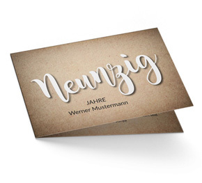 Einladung zum 90. Geburtstag Vintage