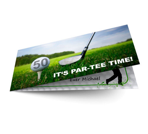 Einladungskarte zum Geburtstag 'Golf'
