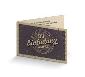 Einladungskarte zum Geburtstag Retro