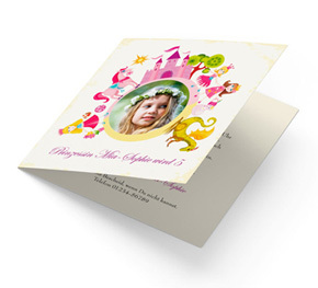 Einladungskarte zum Kindergeburtstag Prinzessin