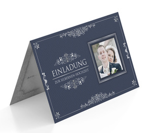 Einladungskarte zur Silberhochzeit Altenglisch