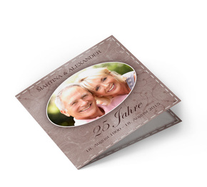 Einladungskarte Silberhochzeit Gold Modern