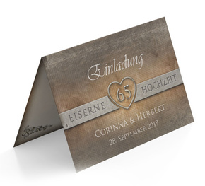 Eiserne Hochzeit Einladung
