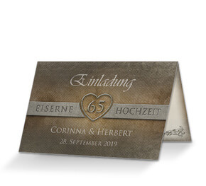 Eiserne Hochzeit Einladung