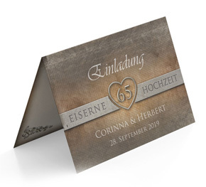 Eiserne Hochzeit Einladung