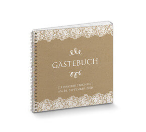 Gästebuch Hochzeit 'Weiße Spitzen'