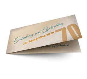Geburtstagseinladungskarte 70 Jahre Ich