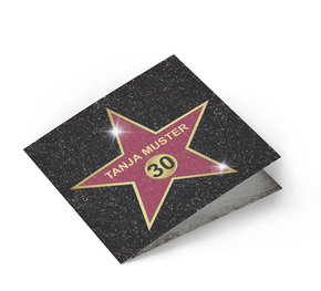 Geburtstagseinladungskarte Filmstar