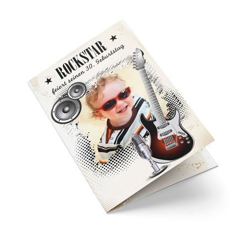 Geburtstagseinladungskarte Rockstar
