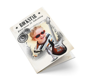 Geburtstagseinladungskarte Rockstar