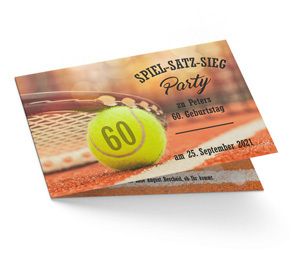 Geburtstagseinladungskarte Tennis