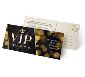Geburtstagseinladungskarte VIP-Party