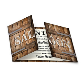 Geburtstagseinladungskarte Western