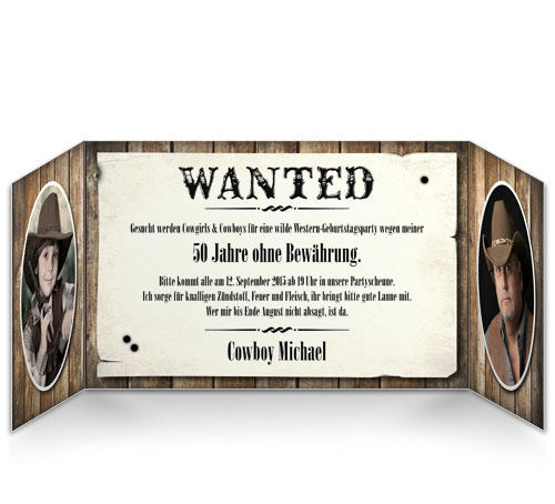 Geburtstagseinladungen im Western Stil
