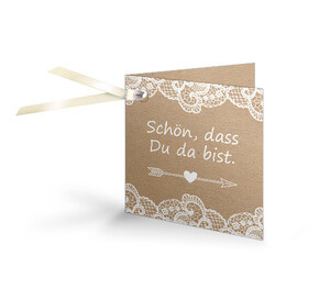 Geschenkanhänger Hochzeit Weiße Spitzen