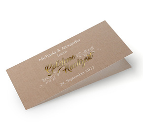 Goldene Hochzeit Einladung Kraftpapier