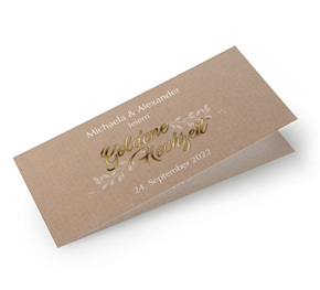 Goldene Hochzeit Einladung Kraftpapier