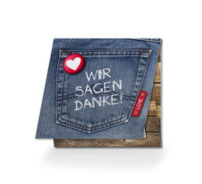 Dankeskarte Hochzeit Jeans