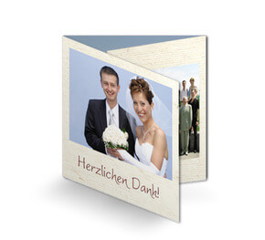 Dankeskarte Hochzeit Creme