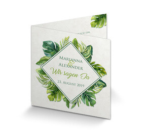 Einladungskarte Hochzeit Floral-Greenery