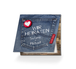 Hochzeitseinladung Jeans