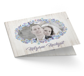 Hölzerne Hochzeit Einladung