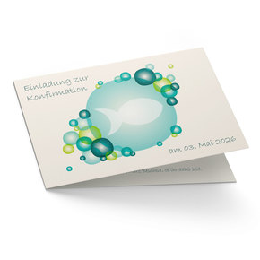 Einladung Konfirmation Fisch Modern