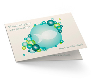Einladung Konfirmation Fisch Modern