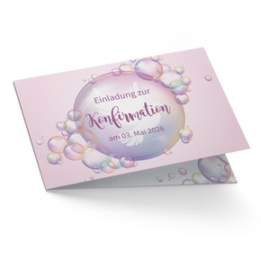Einladung Konfirmation Seifenblasen