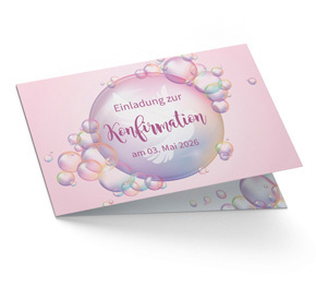 Einladung Konfirmation Seifenblasen