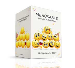 Menükarte Geburtstag Emoticons