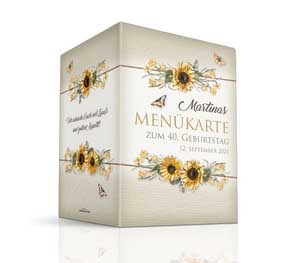 Menükarte Geburtstag Sonnenblume