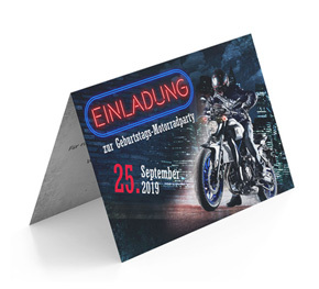 Motorrad Biker Geburtstag Einladung