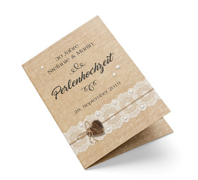 'Perlenhochzeit' Einladung