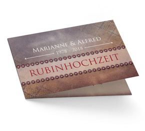 Rubinhochzeit Einladung