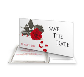 Save The Date Karte Hochzeit mit Rosen