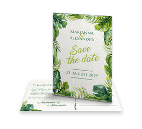 Save The Date Karte Floral-Greenery