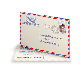 Save The Date Karte Air Mail